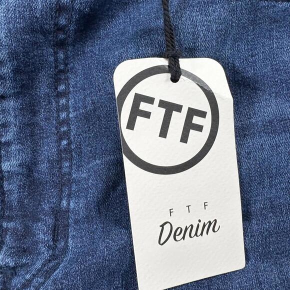 FTF Womens Vintage Y2K Distressed Flare Jeans Size 14 NWT Stretch Denim Retro EU - Picture 4 of 11